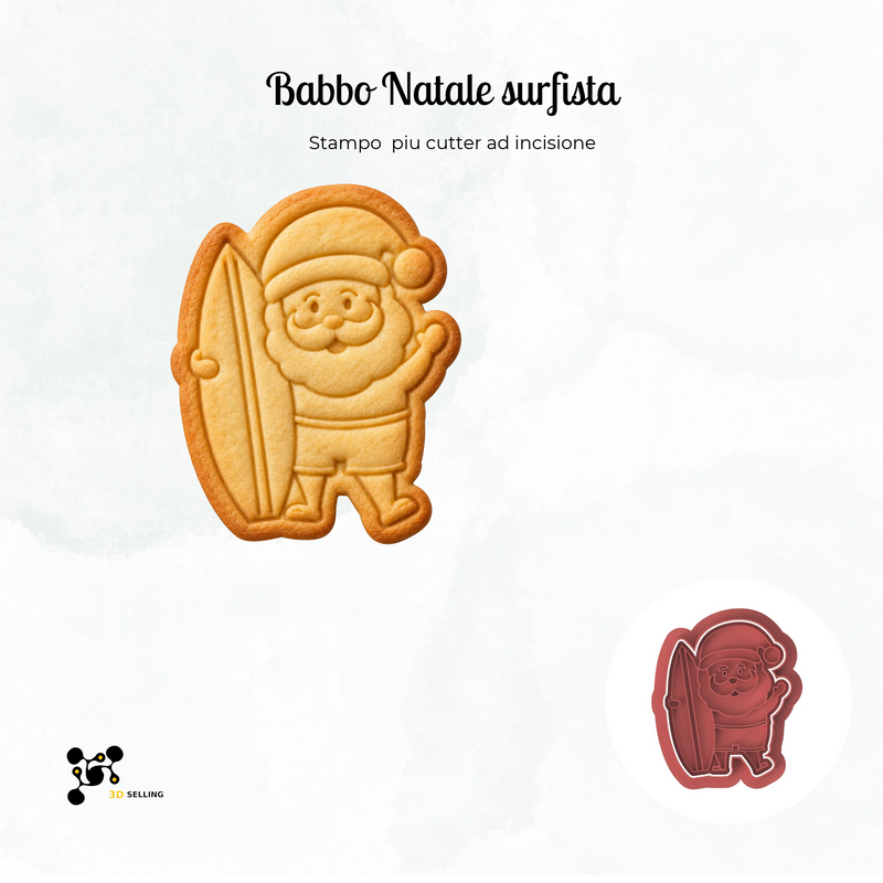 Babbo Natale surfista