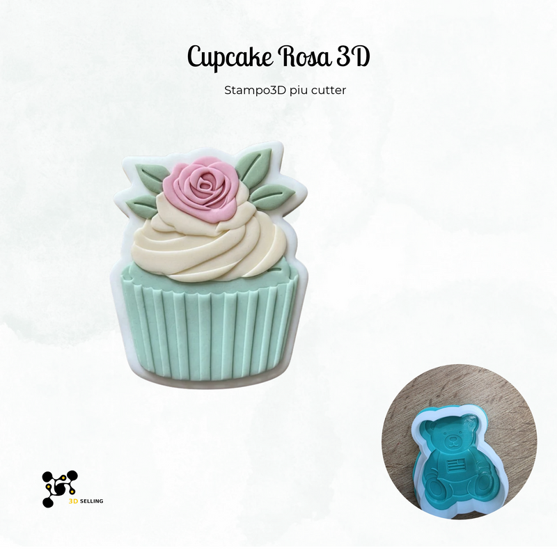 Cupcake Mod Rosa 3D