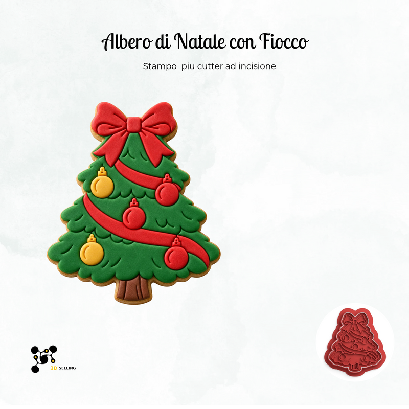 Albero di Natale con fiocco