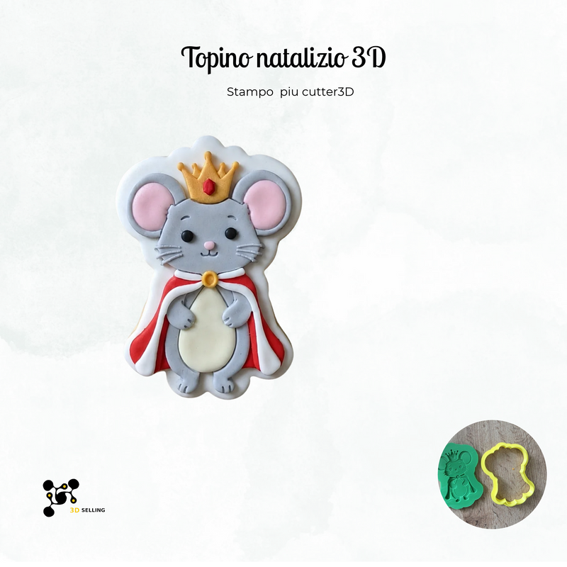 Topino natalizio 3D