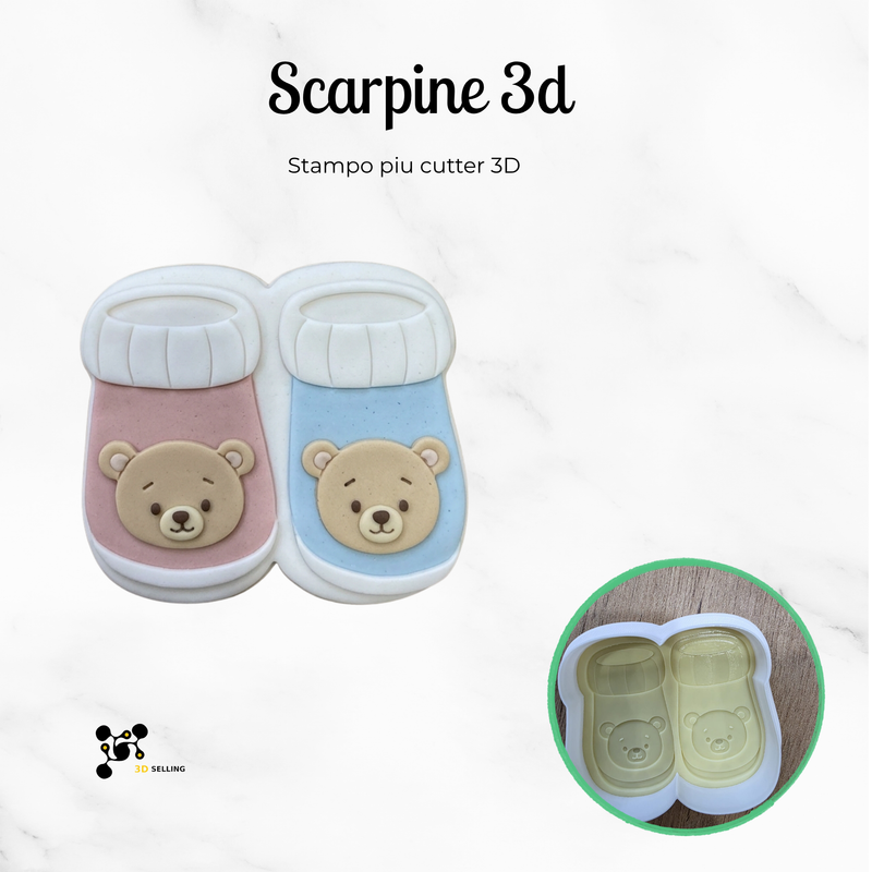 Scarpine orsetto 3D