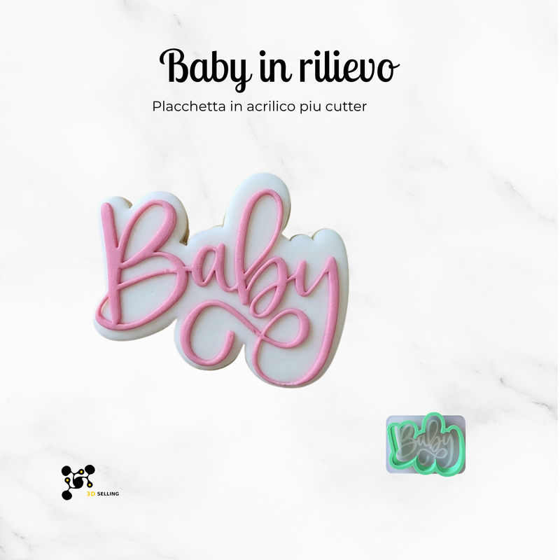 Baby Corsivo in acrilico Rilievo