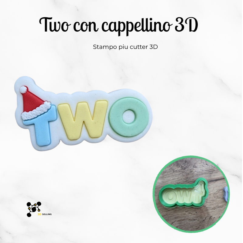 Two con cappellino 3D