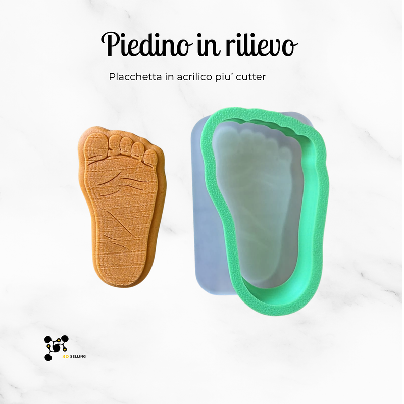 Piedino in acrilico Rilievo