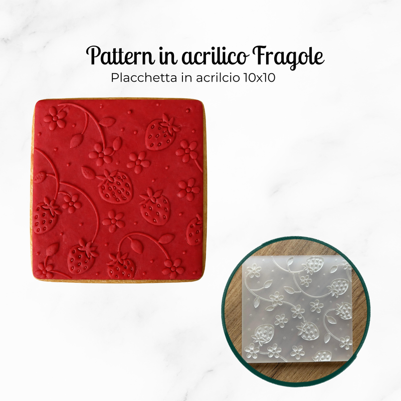 Pattern in rilievo in acrilico Fragole