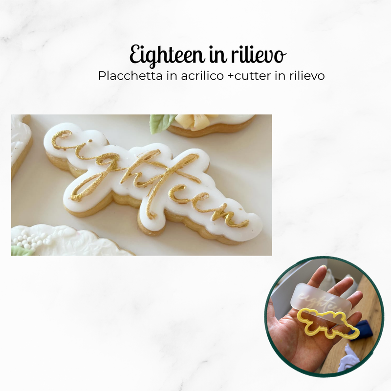 Stampo per biscotti in rilievo Eighteen