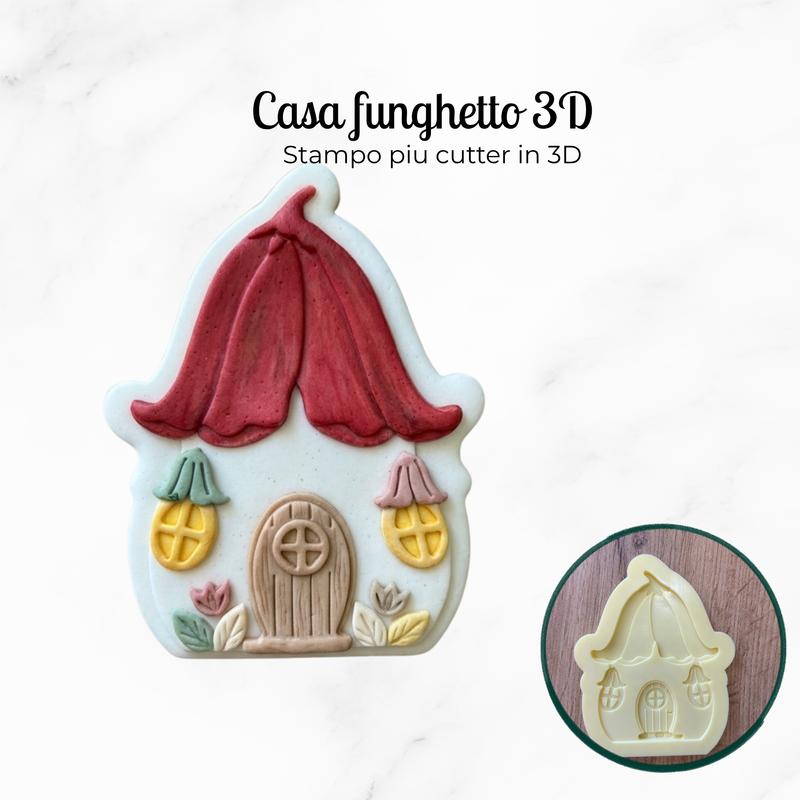 casa funghetto stampo in 3D