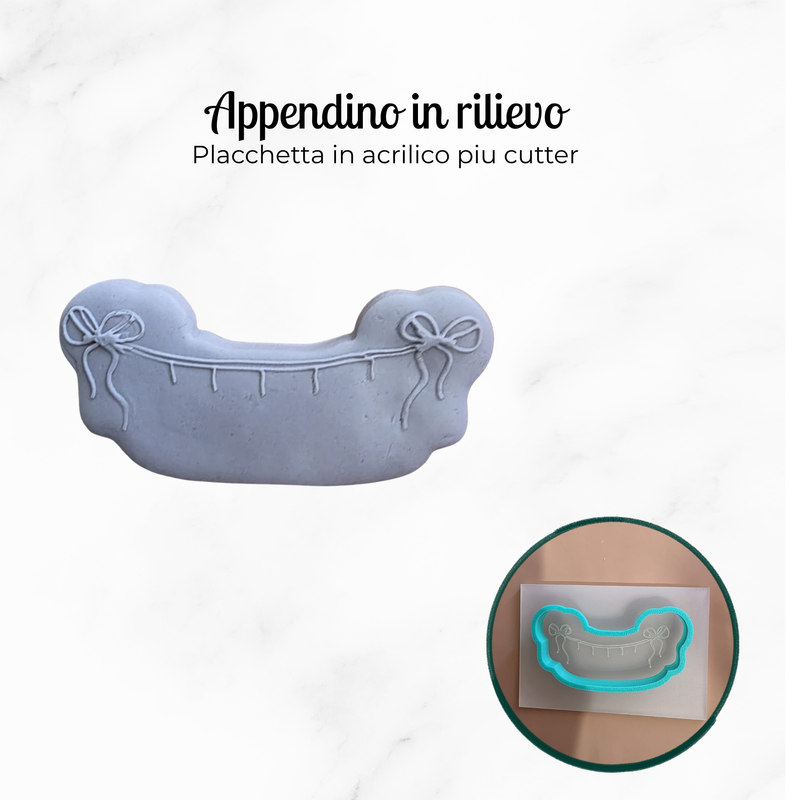 Appendino in acrilico Rilievo