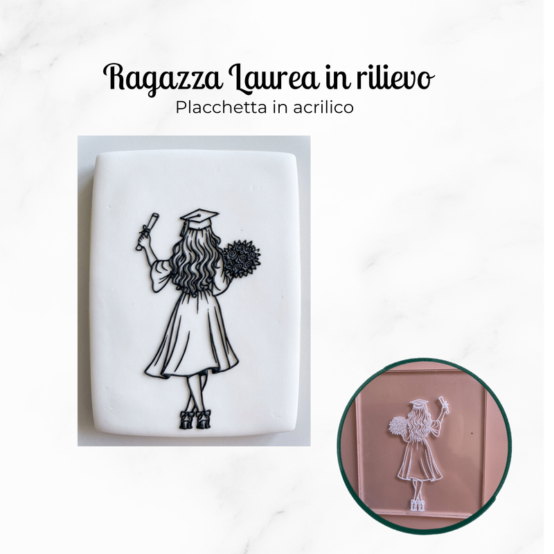Ragazza di spalle Laurea in acrilico Rilievo