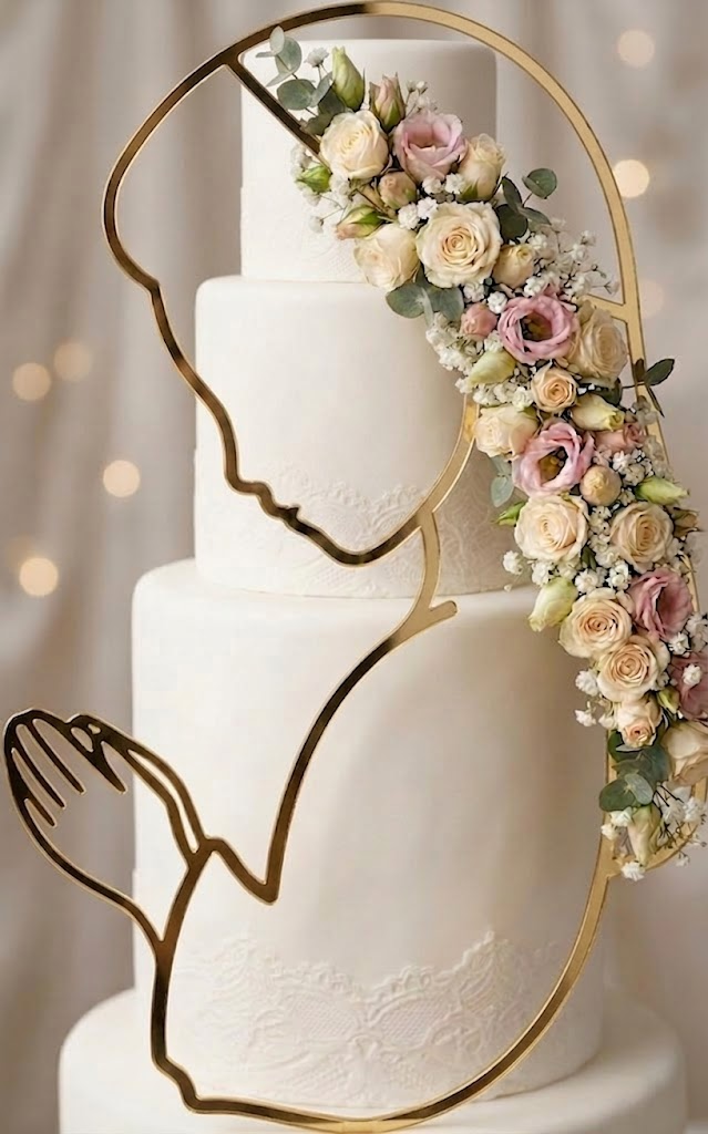 Cake topper Bimba che prega