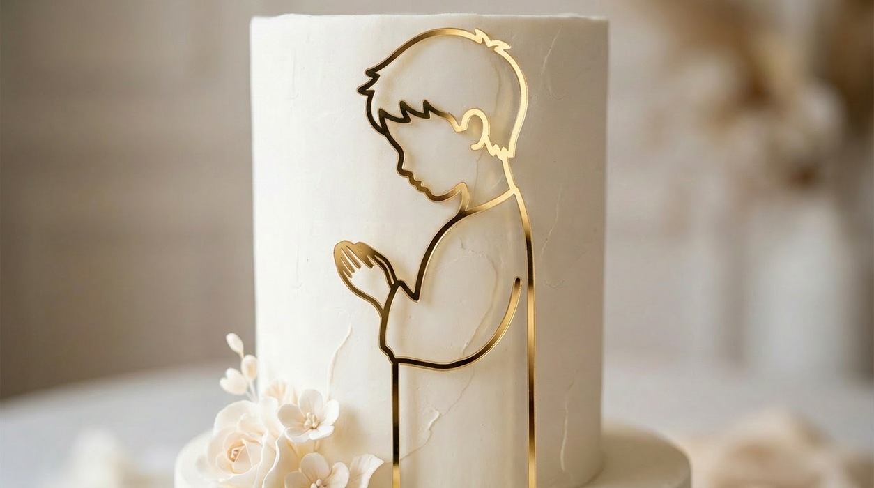 Cake topper Bimbo che prega