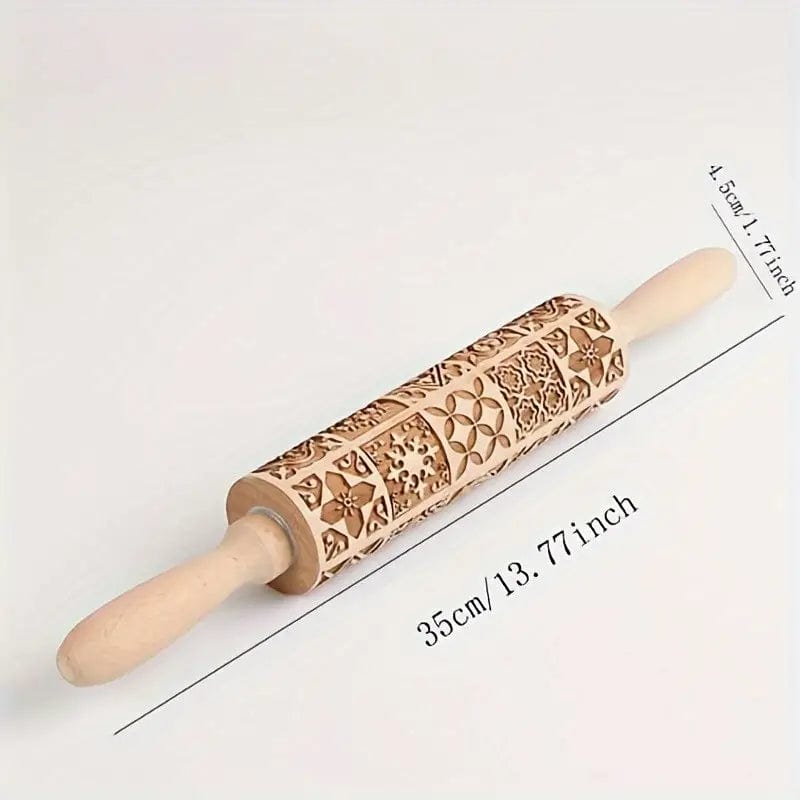 Mattarello in legno Mod maioliche 35cm - 3d Selling