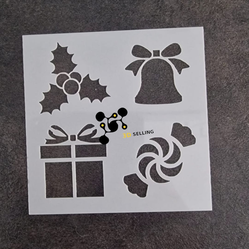 Composizione Stencil Natalizio - 3d Selling