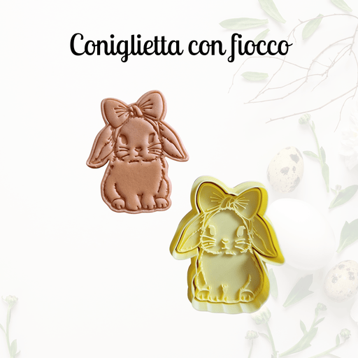 Selling 3d Casa, arredamento e bricolage:Articoli per cucina e bar:Accessori per pasticceria:Altro accessori per pasticceria Coniglietta con fiocco
