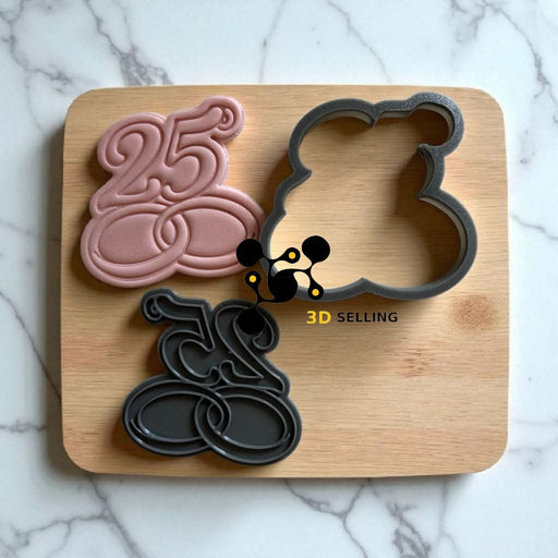 selling 3d Casa, arredamento e bricolage:Articoli per cucina e bar:Accessori per pasticceria:Altro accessori per pasticceria cutter 25° Matrimonio