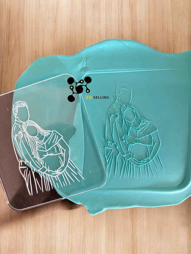 Futuri mamma e papà in rilievo - 3d Selling