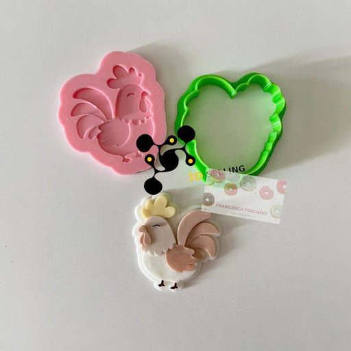 Selling 3D Casa, arredamento e bricolage:Articoli per cucina e bar:Accessori per pasticceria:Altro accessori per pasticceria Gallo tagliabiscotti in 3D 8.5cm