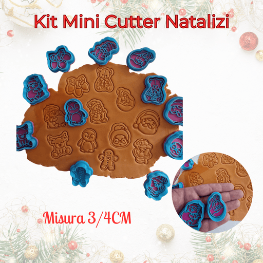 Selling 3D Casa, arredamento e bricolage:Articoli per cucina e bar:Accessori per pasticceria:Altro accessori per pasticceria Kit Mini Cutter Natalizi 11 Pezzi – Set Tagliabiscotti Natalizi da 3/4 cm