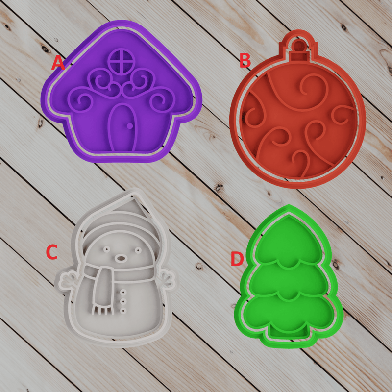 Natale set da 4 pezzi 8cm Mod2 - 3d Selling