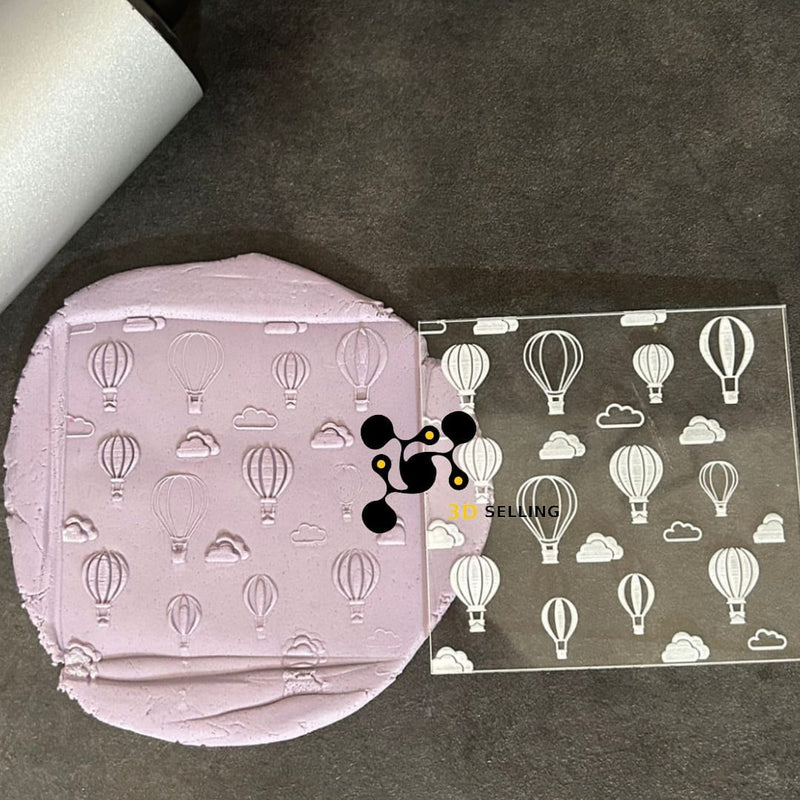 Pattern rilievo in acrilico 10*10 Mongolfiere - 3d Selling