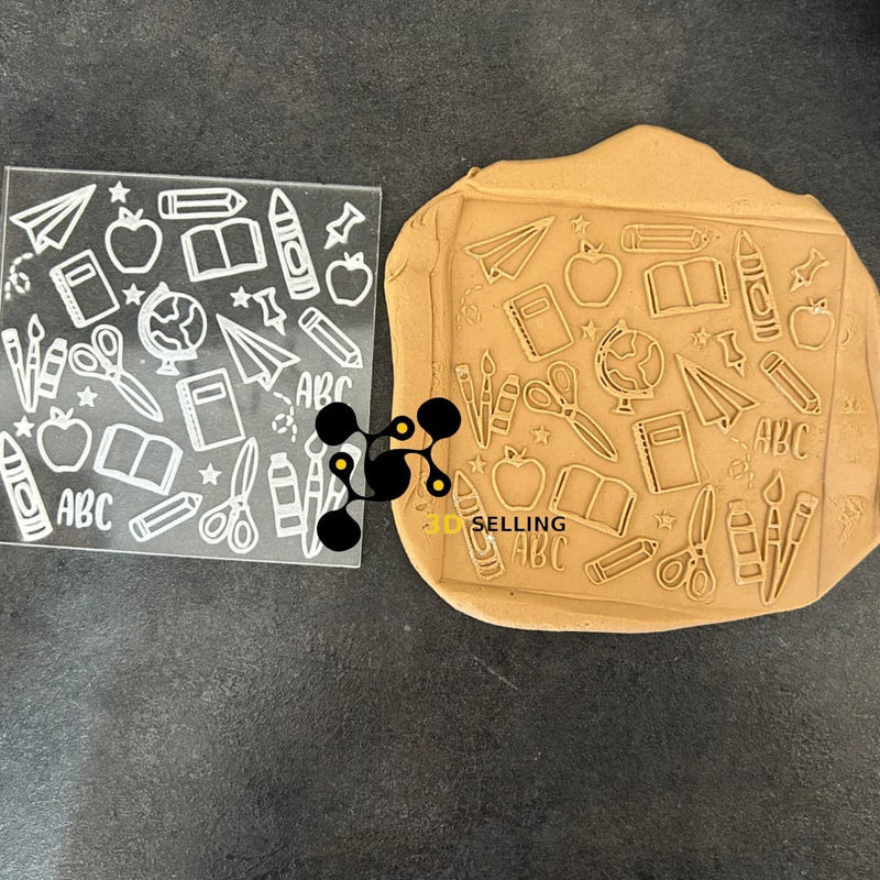 Pattern rilievo in acrilico 10*10 Scuola - 3d Selling