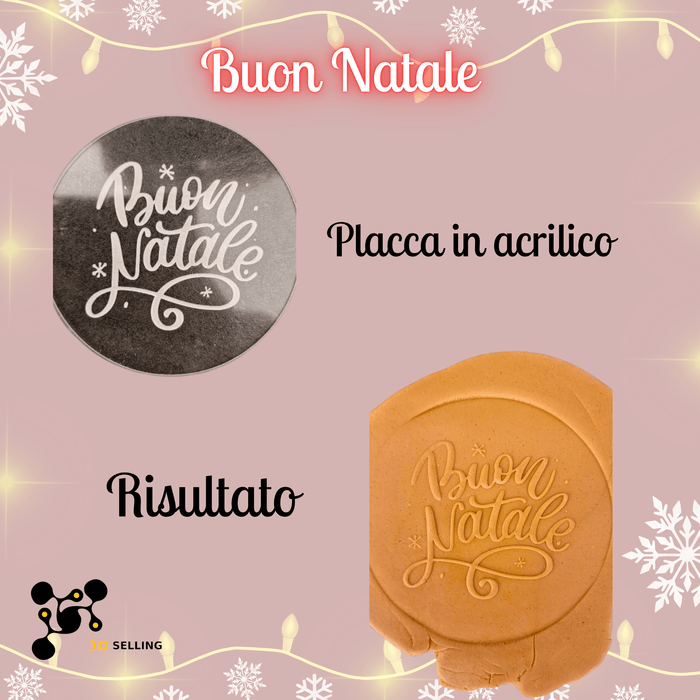 Selling 3D Casa, arredamento e bricolage:Articoli per cucina e bar:Accessori per pasticceria:Altro accessori per pasticceria Placca in Acrilico “Buon Natale” – Stampo per biscotti e pasta di zucchero