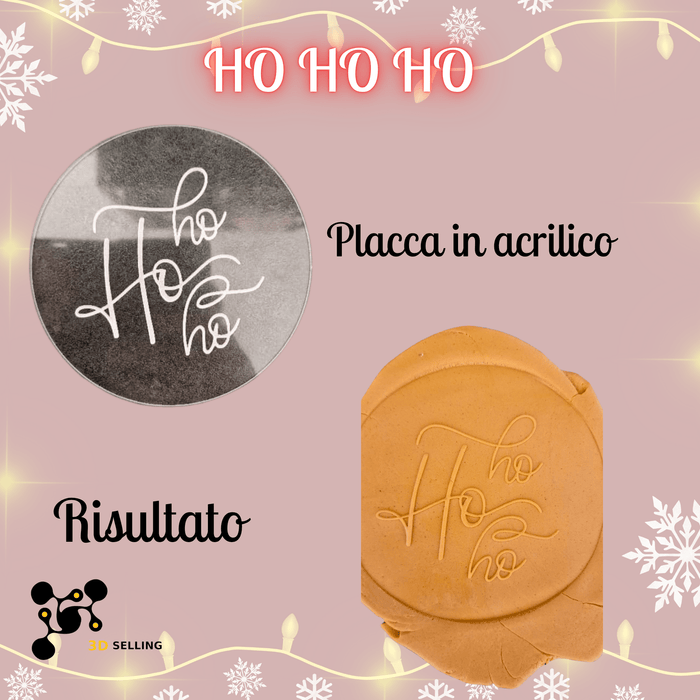 Selling 3D Casa, arredamento e bricolage:Articoli per cucina e bar:Accessori per pasticceria:Altro accessori per pasticceria Placca in Acrilico “Ho Ho Ho” – Stampo Natalizio per Biscotti e Pasta di Zucchero