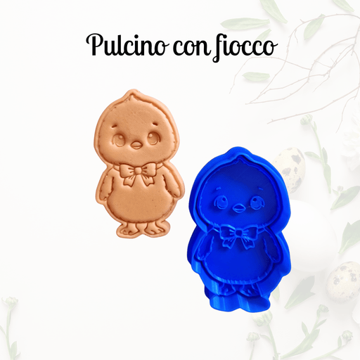 Selling 3d Casa, arredamento e bricolage:Articoli per cucina e bar:Accessori per pasticceria:Altro accessori per pasticceria Pulcino con fiocco