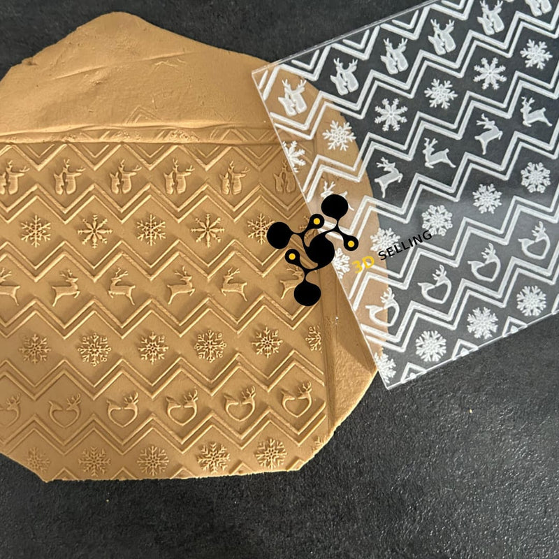 Renne e fiocchi Pattern in acrilico in rilievo 10*10 - 3d Selling