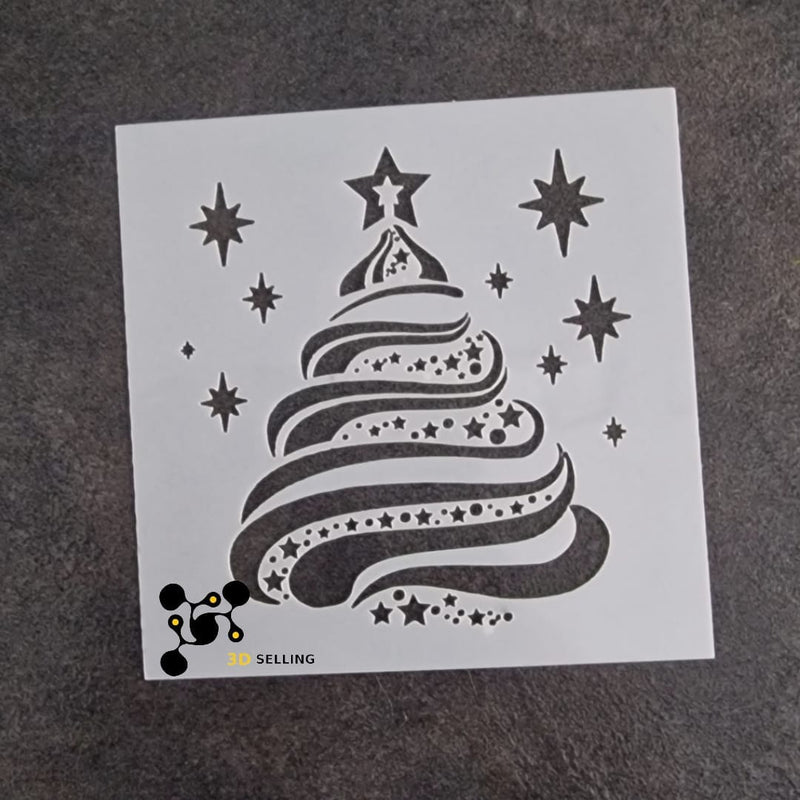Stencil Albero decorato - 3d Selling