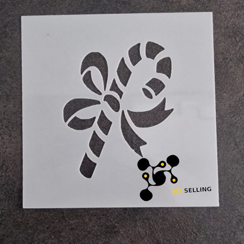 Stencil Candy Cane - 3d Selling