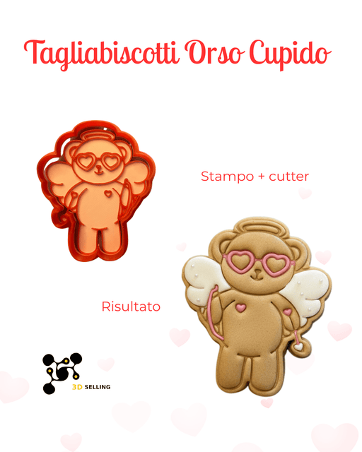 Selling 3d Casa, arredamento e bricolage:Articoli per cucina e bar:Accessori per pasticceria:Altro accessori per pasticceria Tagliabiscotti Orsetto dell'amore