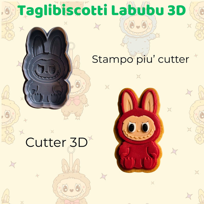 Selling 3D Casa, arredamento e bricolage:Articoli per cucina e bar:Accessori per pasticceria:Altro accessori per pasticceria Tagliabiscotto Mostriciattolo 3D – Stampo biscotti personaggio fantasy kawaii