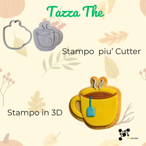 Selling 3D Casa, arredamento e bricolage:Articoli per cucina e bar:Accessori per pasticceria:Altro accessori per pasticceria Tagliabiscotto Tazza da Tè 3D