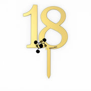 Cake Topper 18 compleanno Plexiglass Specchiato - 3d Selling