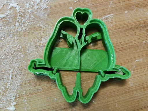 selling 3d Casa, arredamento e bricolage:Articoli per cucina e bar:Accessori per pasticceria:Formine e stampi per biscotti Cookie cutter little birds in love tagliabiscotti pappagalli in amore