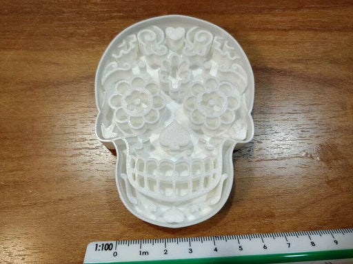 selling 3d Casa, arredamento e bricolage:Articoli per cucina e bar:Accessori per pasticceria:Formine e stampi per biscotti cookie cutter mexican skull teschio messicano tagliabiscotti compleanno