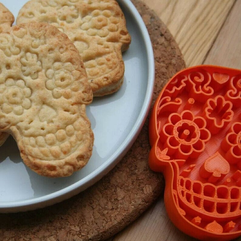 cookie cutter mexican skull teschio messicano tagliabiscotti compleanno - 3d Selling