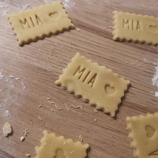 Selling 3d Casa, arredamento e bricolage:Articoli per cucina e bar:Accessori per pasticceria:Formine e stampi per biscotti Cookie cutter nome personalizzato a tua scelta formina tagliabiscotti compleanno