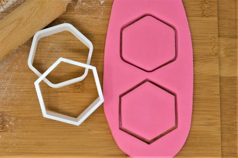 Tagliabiscotti esagonali cookie cutter pasticcieria classica - 3d Selling