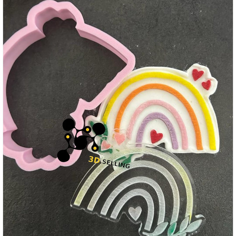 Arcobaleno in acrilico 9cm cookie cutter formina tagliabiscotti - 3d Selling
