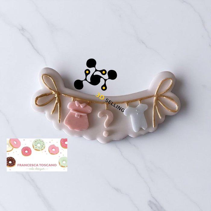SELLING3D Casa, arredamento e bricolage:Articoli per cucina e bar:Accessori per pasticceria:Altro accessori per pasticceria Abiti baby shower stampo in 3D
