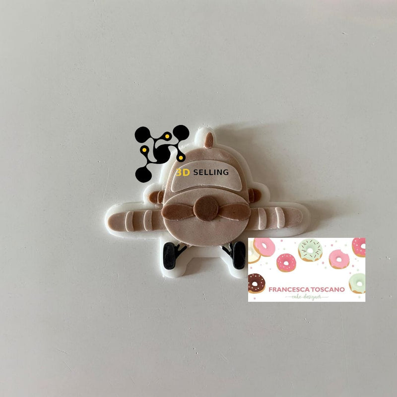 Aereo safari stampo per biscotti in 3D 8cm - 3d Selling