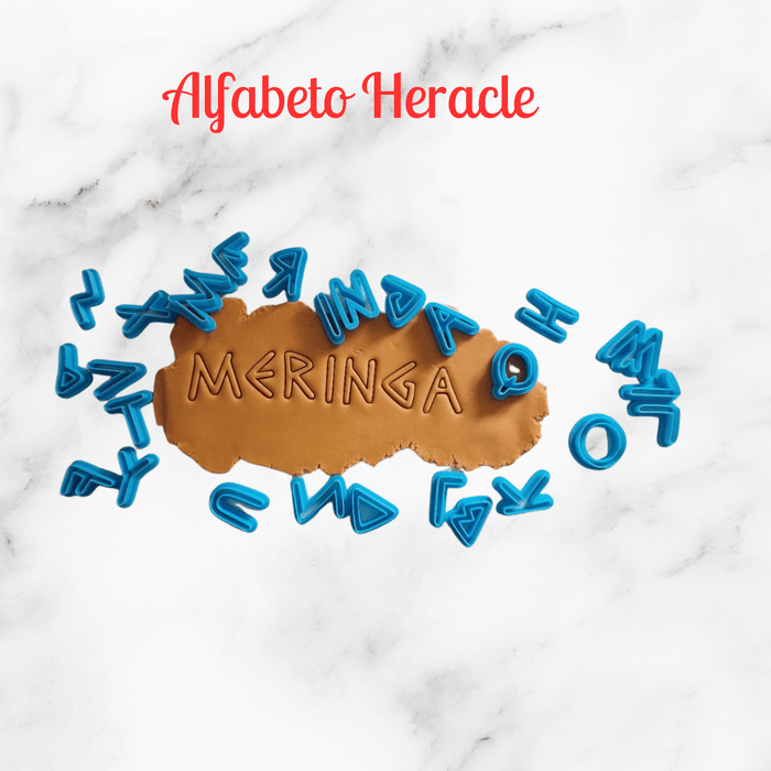 Selling3D Casa, arredamento e bricolage:Articoli per cucina e bar:Accessori per pasticceria:Altro accessori per pasticceria Alfabeto Heracle – Set di Tagliabiscotti Lettere