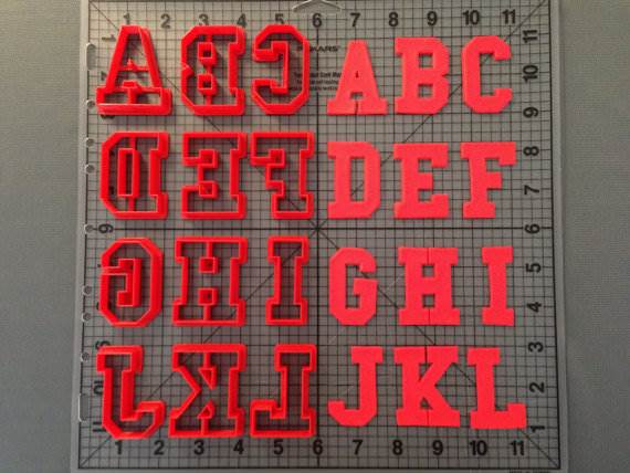 Alfabeto Mod Anet cookie cutter formina tagliabiscotti - 3d Selling