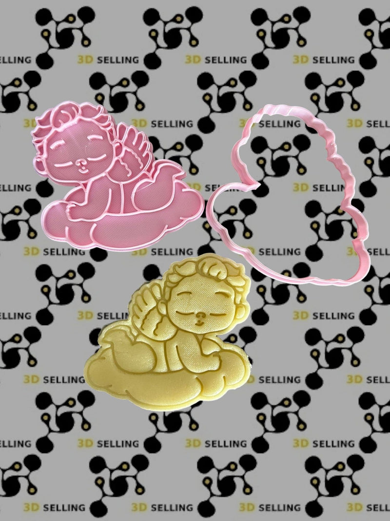Angioletto su nuvola cookie cutter formina tagliabiscotti - 3d Selling