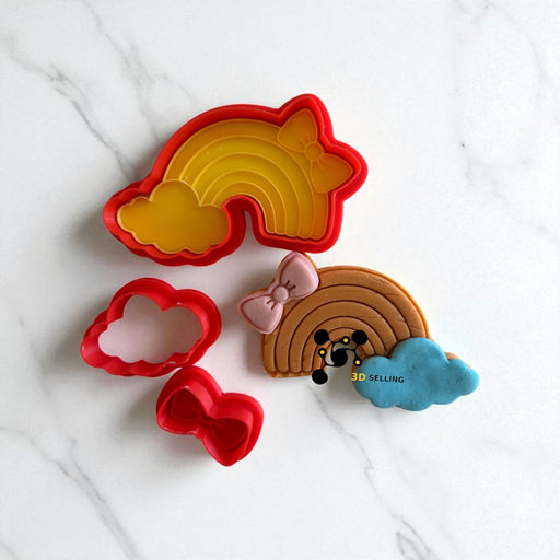 Selling3D Casa, arredamento e bricolage:Articoli per cucina e bar:Accessori per pasticceria:Altro accessori per pasticceria Arcobaleno con fiocco