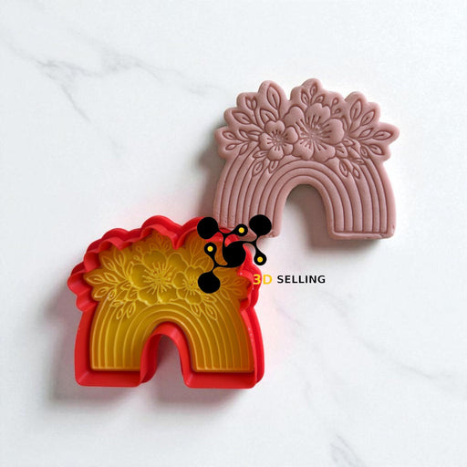 Selling3D Casa, arredamento e bricolage:Articoli per cucina e bar:Accessori per pasticceria:Altro accessori per pasticceria Arcobaleno con fiori
