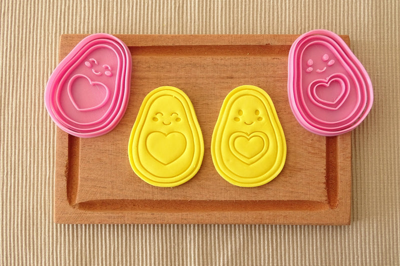 Avocado Innamorati Mod2 9cm cookie cutter formina tagliabiscotti - 3d Selling