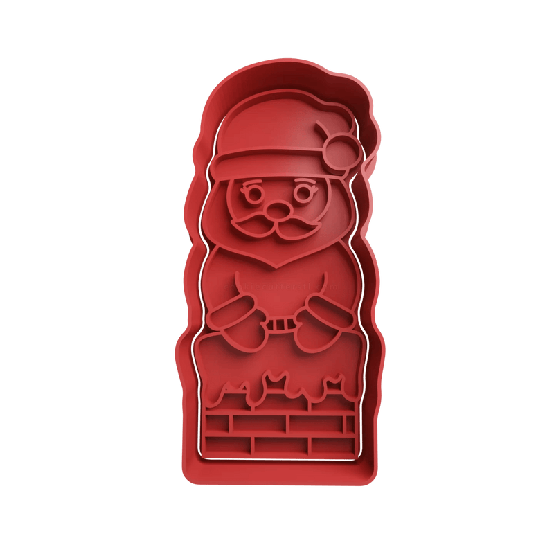 Babbo Natale sul camino 8cm cookie cutter formina tagliabiscotti - 3d Selling